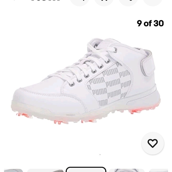 PUMA Mens Proadapt Delta Mid Golf Shoe Puma White-Gray